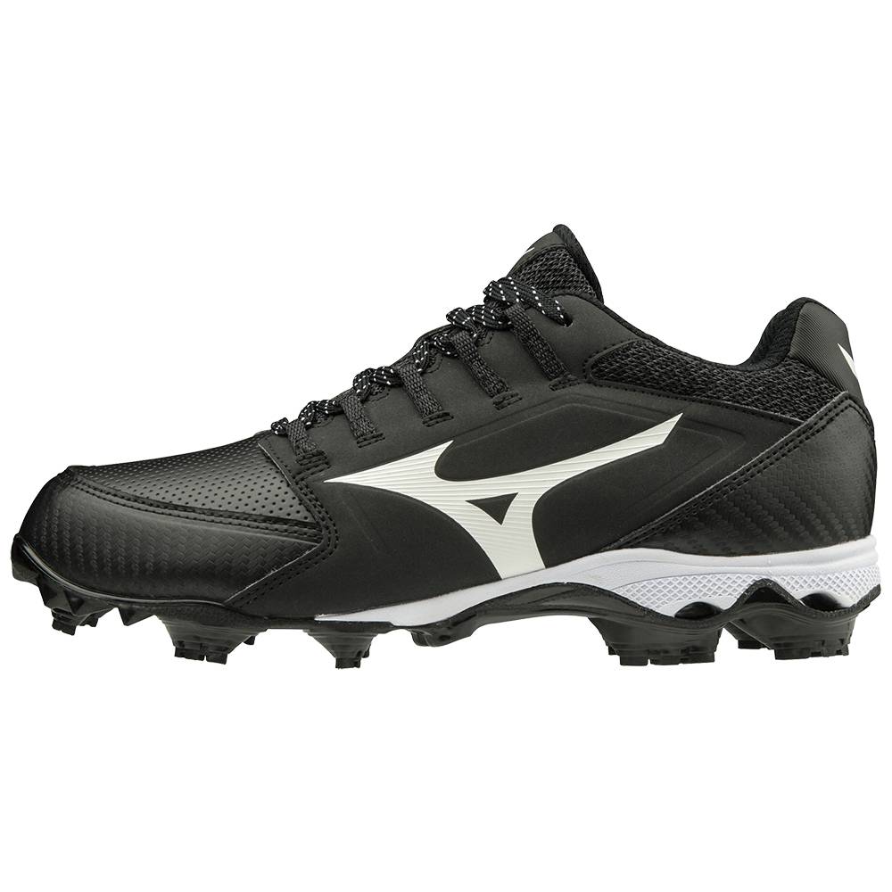 Womens Mizuno 9-Spike Advanced Finch Elite 4 TPU Molded Softball Cleats Black/White Philippines (YPB